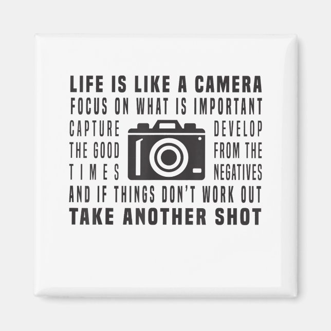 Íman A Vida De Fotógrafo É Como Uma Fotografia De Câmer (Frente)