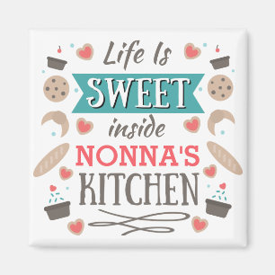Íman A vida é a cozinha de Nonna interno doce
