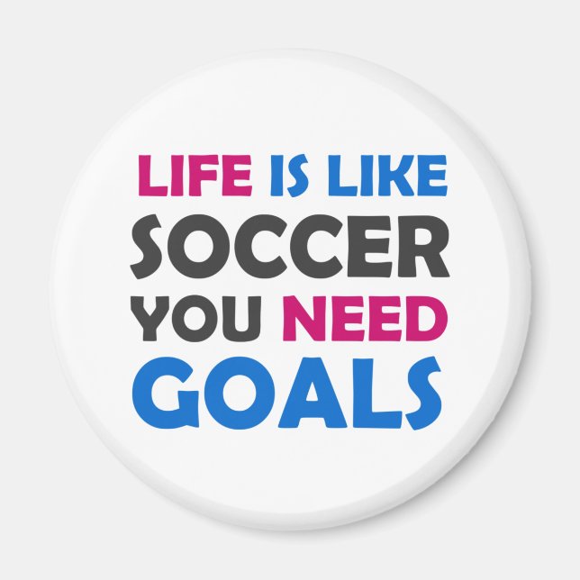 Íman A vida é como futebol você precisa de gols (Frente)