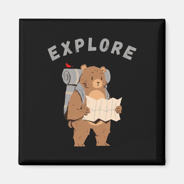Íman A Vida é Melhor Acampando e Explorando  (Frente)