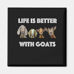 Íman A Vida É Melhor Com Cabras, Pão, Presente De Cab