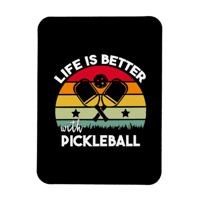 Íman A vida é melhor com Pickleball (Vertical)