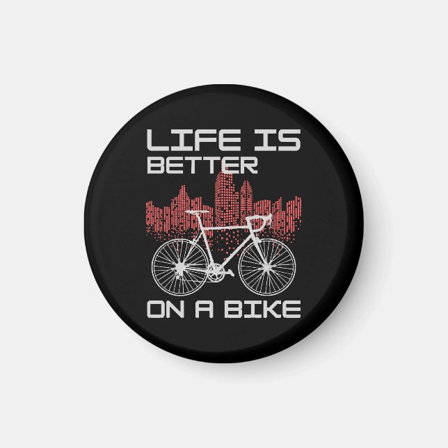 Íman A vida é melhor de bicicleta (Frente)