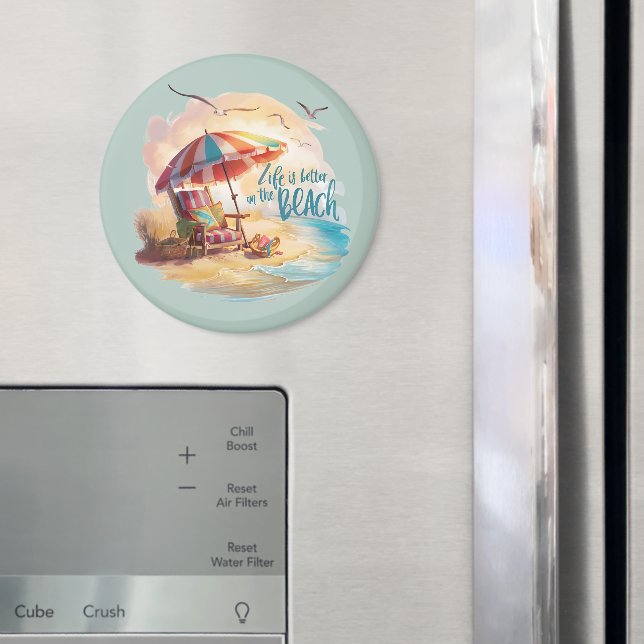 Íman A vida é melhor na estética da costa da praia (In Situ (Fridge))