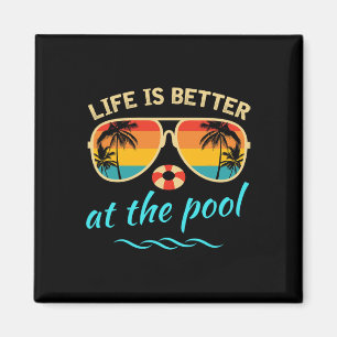 Íman A Vida É Melhor Na Piscina Férias De Verão Verão