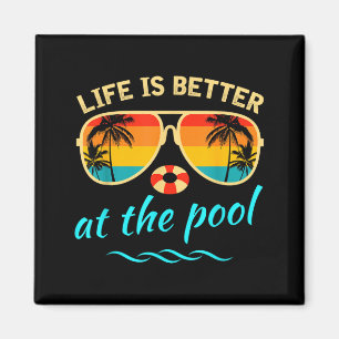 Íman A vida é melhor na piscina férias de verão verão