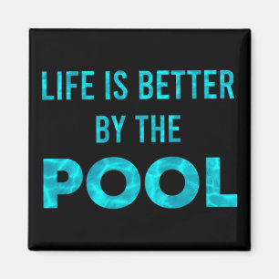Íman A Vida É Melhor Na Piscina Nadando Verão