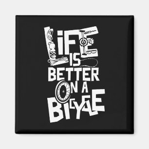 Íman A Vida É Melhor Numa Bicicleta Bicicleta Ciclista 