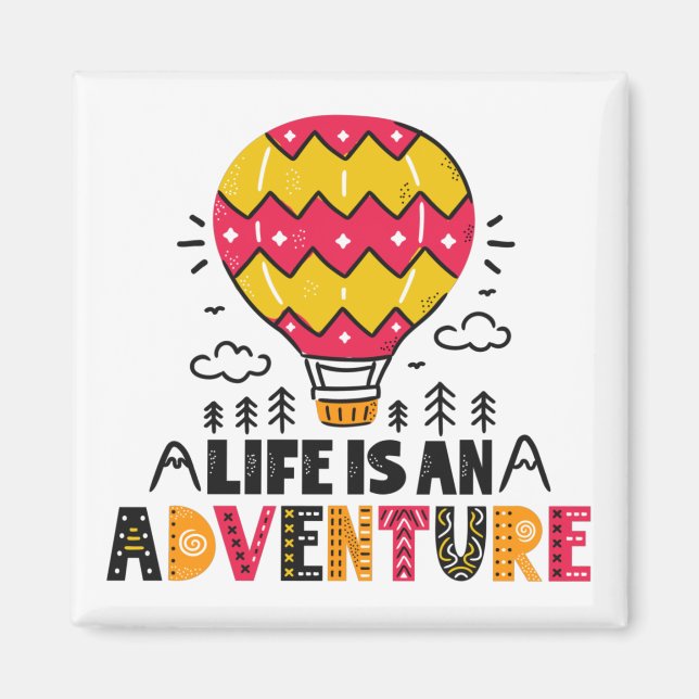 Íman A vida é um ímã de aventuras (Frente)