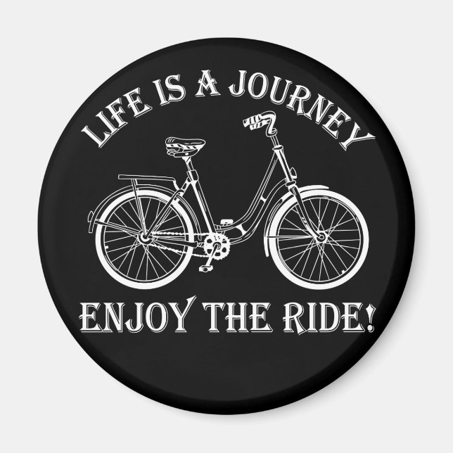 Íman A Vida É Uma Viagem Que Aproveita A Bicicleta De C (Frente)