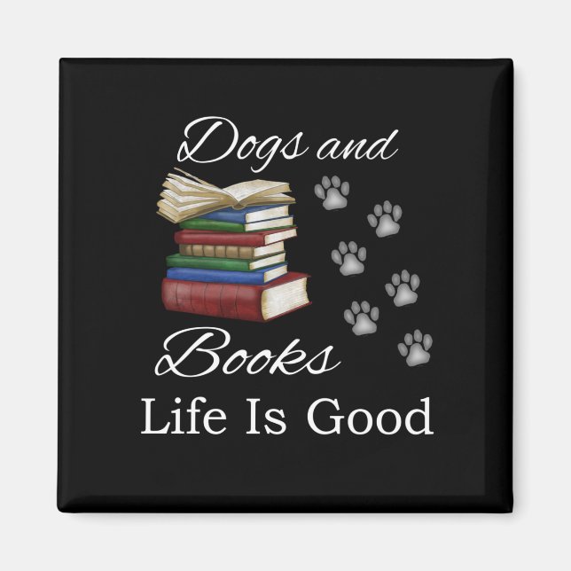 Íman A Vida Engraçada Do Livro De Cachorros É Um Bom Le (Frente)
