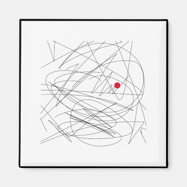 Íman A vida. Foco. Magnet de Minimalismo de abstrato Ar (Frente)