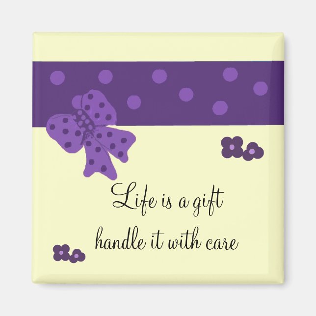 Íman A vida inspiradora dizendo (Frente)