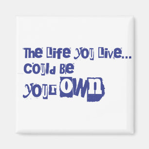 Íman A vida que você vive Blue inspirational Cote