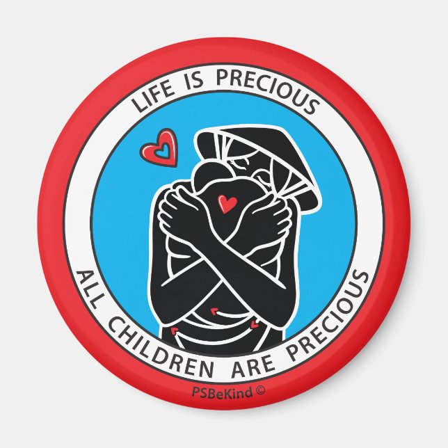 Íman A Vida Útil É O Precioso 4 Red_2,25" Round Magnet (Frente)