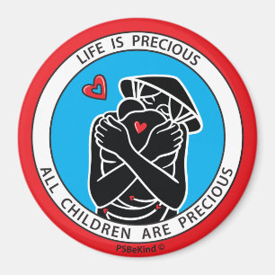 Íman A Vida Útil É O Precioso 4 Red_3" Round Magnet