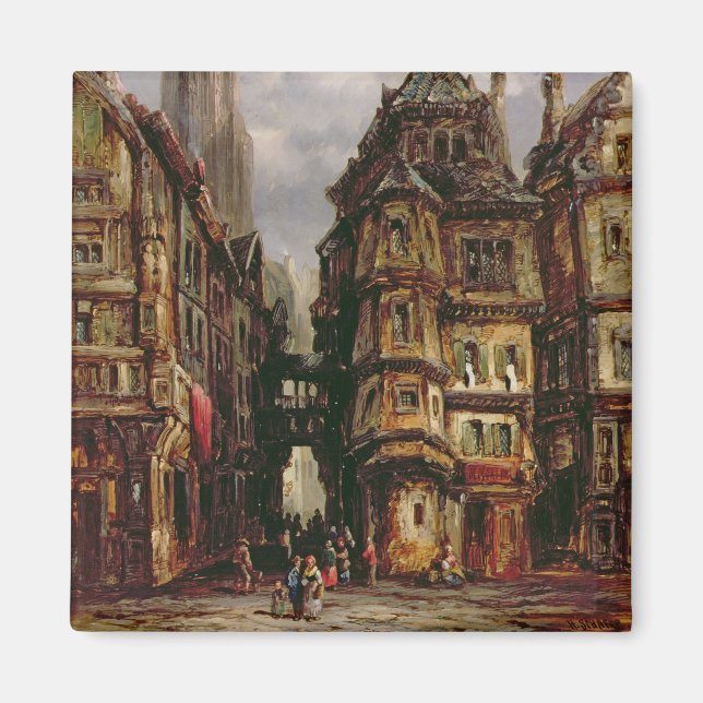 Íman A View in the Jewish Quarter, Frankfurt, 1877 (pet (Frente)
