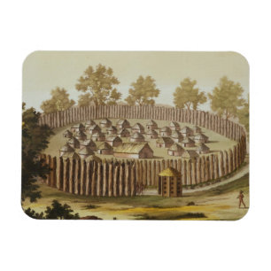 Íman A vila de um tribo nativo em Florida, grava