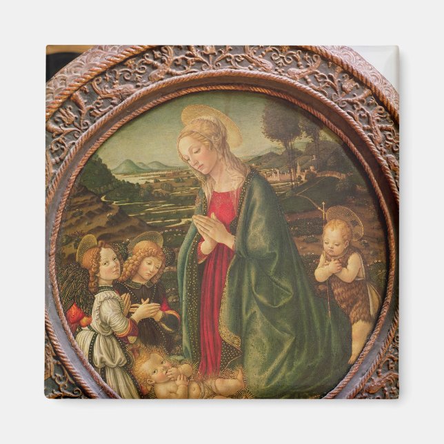 Íman A Virgem Adorando a Criança Cristo (Frente)