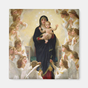Íman A Virgem com Anjos - William-Adolphe Bouguereau