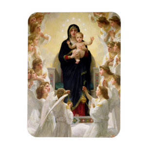 Íman A Virgem com Anjos - William-Adolphe Bouguereau
