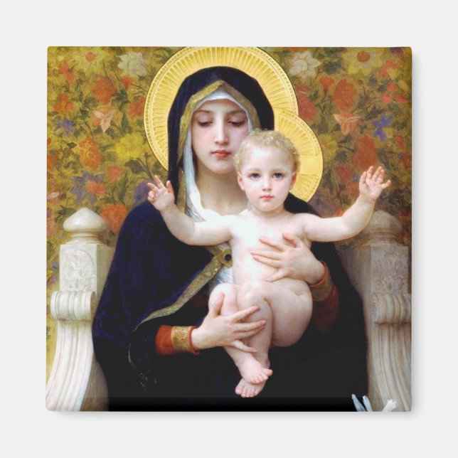 Íman A Virgem da Lily, Bouguereau (Frente)