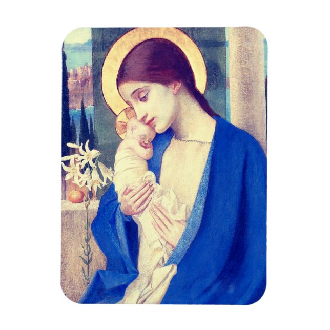 Íman A Virgem Maria e o Menino Jesus Graça Renascentist (Vertical)