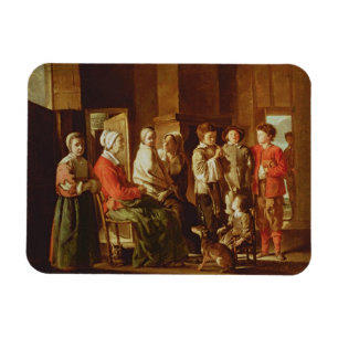 Íman A visita à avó (óleo em canvas)
