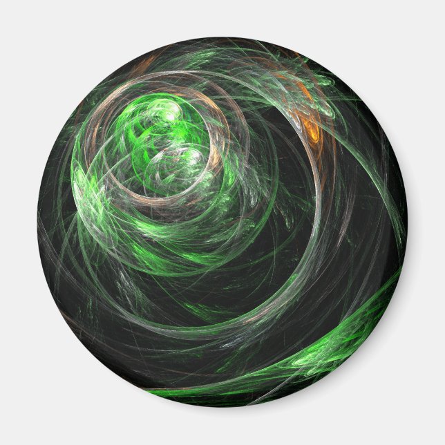 Íman À volta do Abstrato verde mundial (Frente)