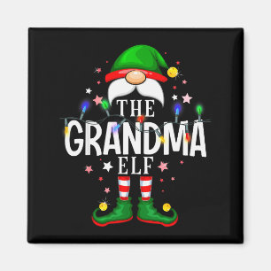 Íman A Vovó Elfa Festa de Natal da Família de Pijama 