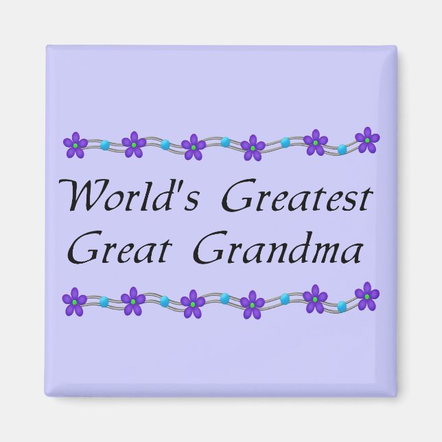 Íman A vovó Excelente do Mundo (Frente)