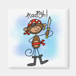 Íman Aargh camiseta e presentes do pirata do macaco