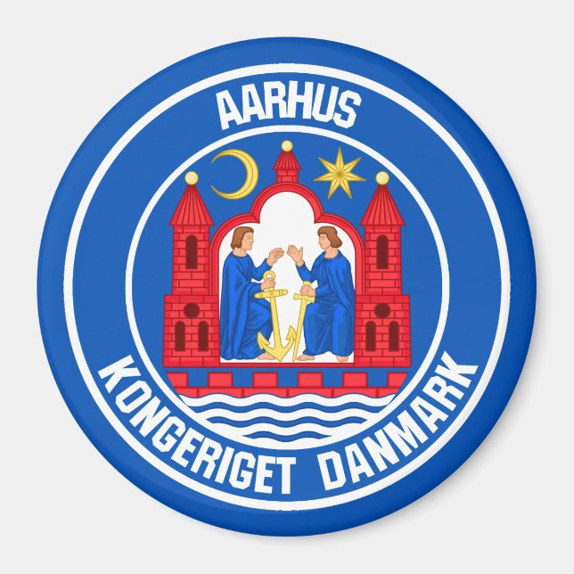 Íman Aarhus Round Emblem (Frente)
