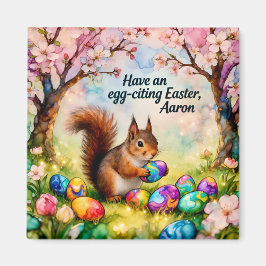 Íman AARON ~ Squirrel collecting Easter Eggs ~  Magnet