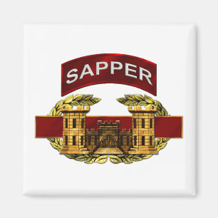 Íman Aba do Sapper com crachá do engenheiro de combate