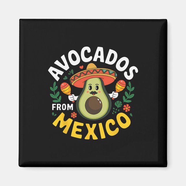 Íman Abacates Do México Cinco De Mayo Mexicano Fiesta (Frente)