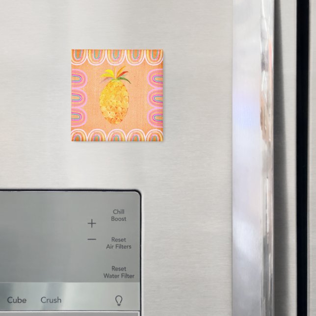 Íman Abacaxi de Cozinha Estilo Arte Popular (In Situ (Fridge))