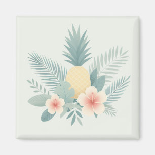 Íman Abacaxi floral e havaiano