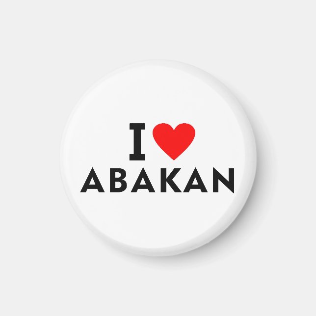Íman Abakan Rússia amo cidade coração como viagem (Frente)