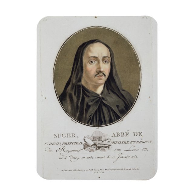 Íman Abbe de Suger (1082-1151) de "Portraits des gran (Vertical)