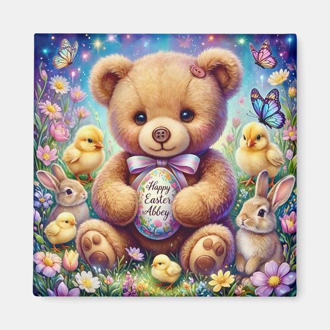 Íman ABBEY ~ Easter Teddy ~  Ímã (Frente)