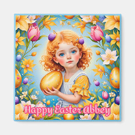 Íman ABBEY ~Wishing You A Happy Easter ~ Golden Egg ~