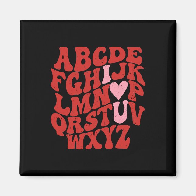 Íman Abc Alfabeto Eu Amo Você Professor De Inglês Dia D (Frente)