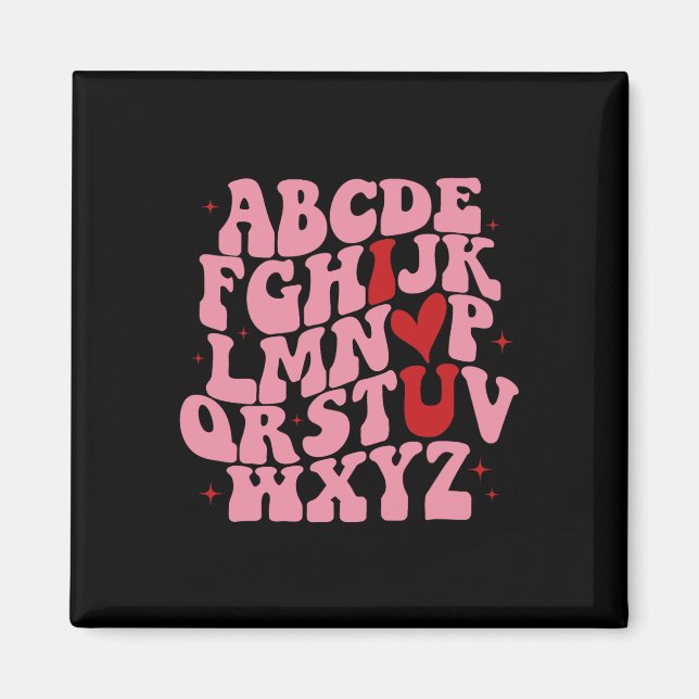 Íman Abc Alfabeto Eu Amo Você Professor De Inglês Dia D (Frente)