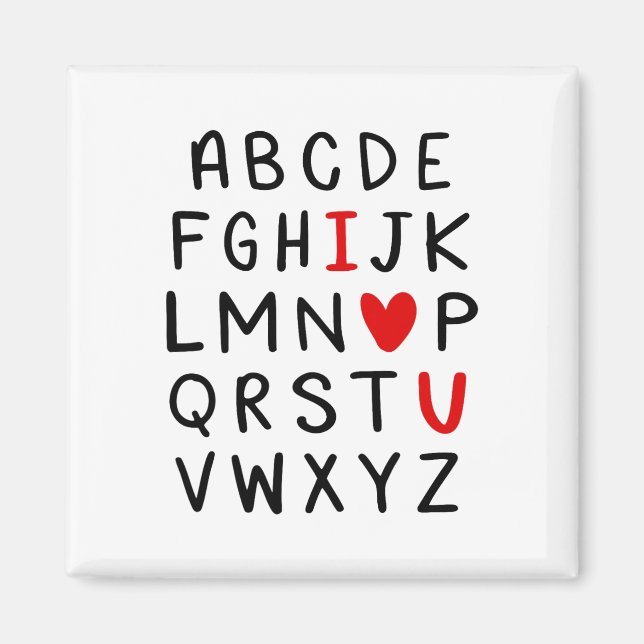 Íman Abc Alfabeto Eu Amo Você Professor De Inglês Dia D (Frente)