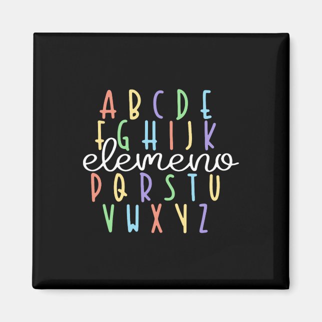 Íman Abc Elemeno Kindergarten Professor Cute Oferta De  (Frente)