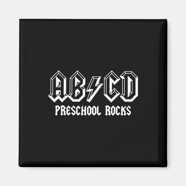 Íman Abcd Rocks Volta às Aulas Pré-Escola Rocks Profess (Frente)