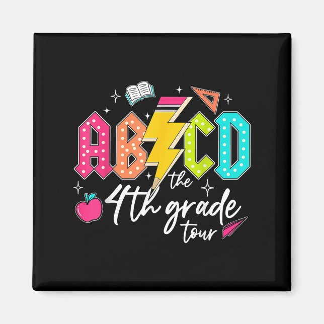 Íman Abcd The 4th Grade Tour Pencil Lightning Rock Boys (Frente)