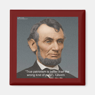 Íman Abe Lincoln & Citação Patriótica