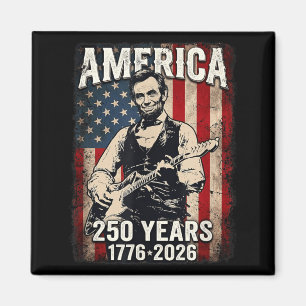 Íman Abe Lincoln Vintage 16º Presidente Tocando Violão